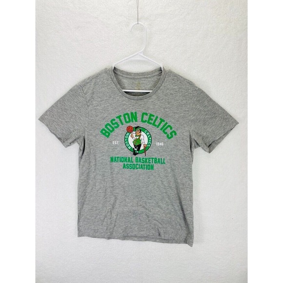 NBA Boston Celtics T-Shirt Men’s Size S Gray Crew Neck Short Sleeve Graphic Tee - Picture 2 of 7